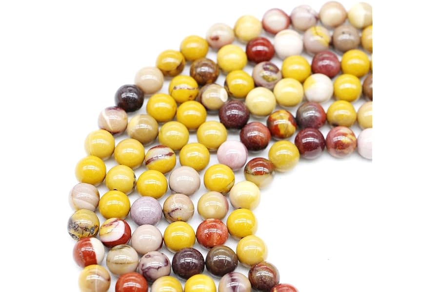 Gemstone Beads for Jewelry Making, Sold per Bag 5 Strands Inside, Mookaite 10mm