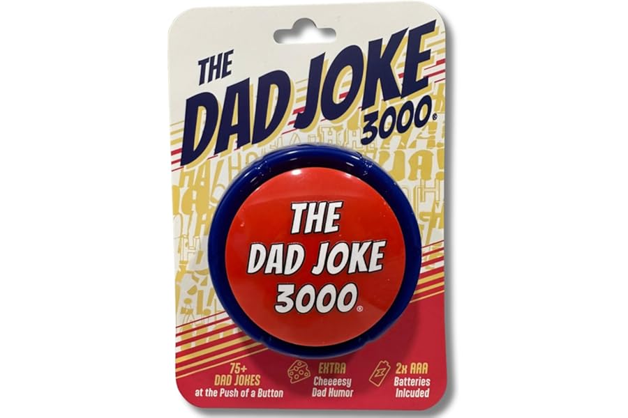 Gifts for Dad and Fathers - Features 75+ Extra Funny Dad Jokes at The Push of a Button - Dad Gifts from Daughter, Dad Birthday Gift, White Elephant Gifts, Gifts for Men