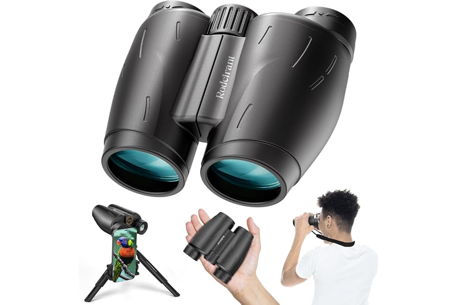 HD Binoculars 25x30 for Adults with Phone Adapter,Tripod and Tripod Adapter,Waterproof Binoculars for Bird Watching,Hiking,Travel and Sport Games