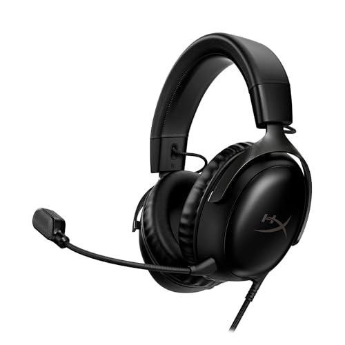 HYPERX Cloud III bekabelde gamingheadset PC PS5 Xbox-serie X|S schuine drivers van 53 mm DTS Memory Foam Stevig frame Ultraheldere microfoon van 10 mm USB-C USB-A 3,5 mm