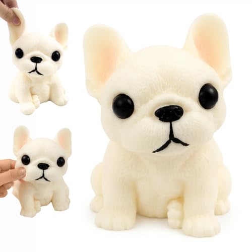 Hand Painted Dog Squishy Toys，Big Cute Ultra Soft Squeeze Fidget Toys for Stress Relief ,Kawaii Squishies Sticky Animal Toys for Adults Kids,Decompression Sensory Balls Toys for Autism