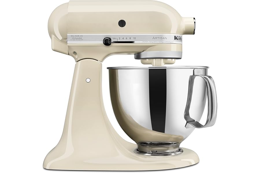 KitchenAid Artisan Series 5 Quart Tilt Head Stand Mixer with Pouring Shield KSM150PS, Almond Cream