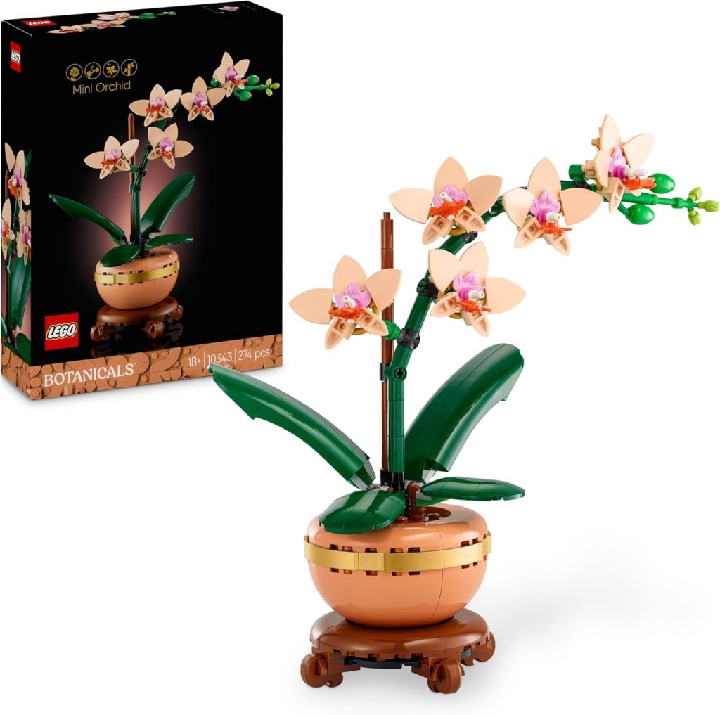 LEGO Botanicals L’Orchidée Miniature - Fleurs Artificielles pour Adulte - Plante avec Pot Style Terracotta - Décoration Intérieure - Idée de Cadeau pour Femme ou Homme Passionné.e de Nature 10343