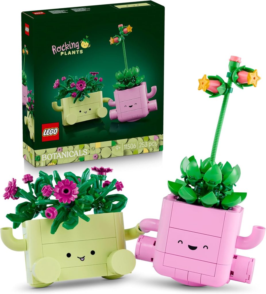 LEGO Botanicals Petites Plantes Dansantes - Set de Fleurs Artificielles - 2 Fausses Plantes & 2 Pots Couleur Pastel pour Décoration de Chambre - Idée de Cadeau DIY pour Fille dès 9 ans ou Adulte 11506