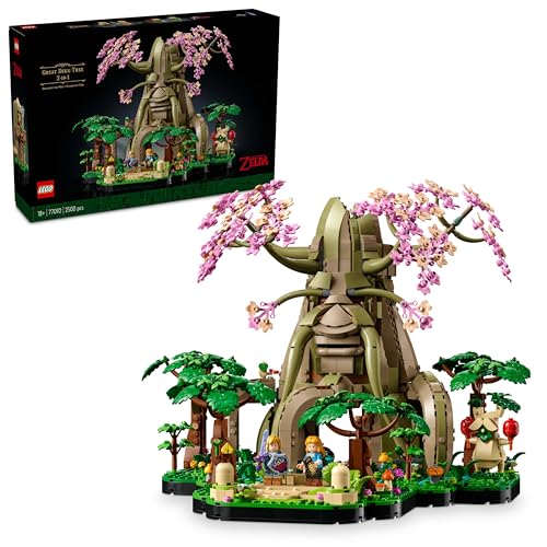 LEGO The Legend of Zelda Grote Deku-boom 2-in-1 Bouwpakket voor Volwassenen met 4 Minifiguren om te Verzamelen, Herbouwbare Huis- en Kantoor Decoratie, Cadeau voor Hem of Haar 77092