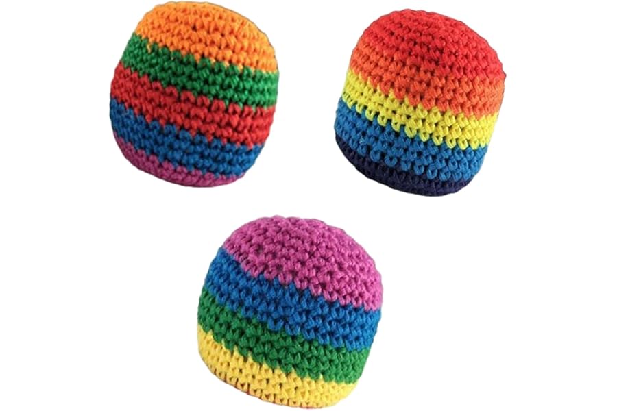 Lmptao Crochet Footbags, Hacky Handmade Knitted Footbag, Teenagers, and Adults, Outdoor Games, and Party Gifts