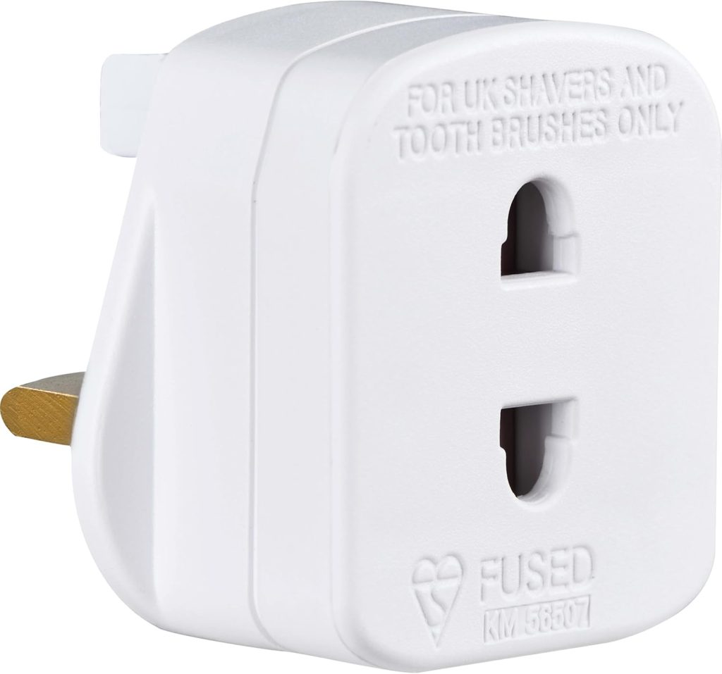 Masterplug Shavingadaptor_01 Electric Shaver Adaptor, 50 x 48 x 46 mm, White