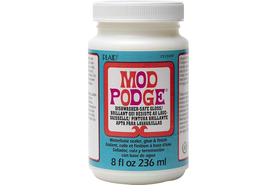 Mod Podge Dishwasher Safe Waterbased Sealer, Glue and Finish (8-Ounce), CS15059 Gloss, 8 Ounce
