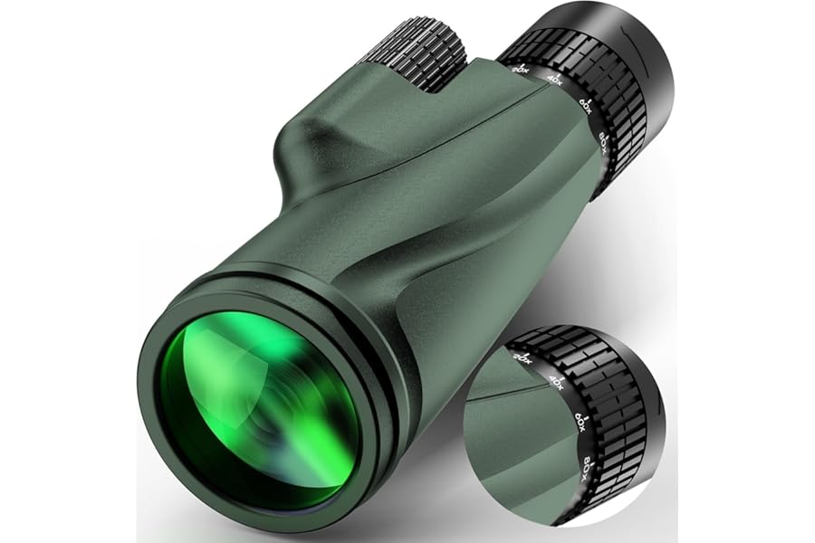 Monocular Telescope 80 x 100 High Powered Monoculars for Adults with Tripod, Monocular for Smartphone Suitable for Bird Watch