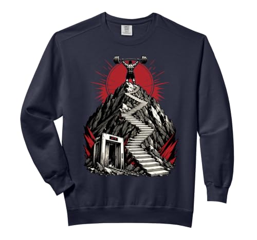 Mountain of Discipline Strength Training Motivation Design Comfort Colors Adult Sweatshirt