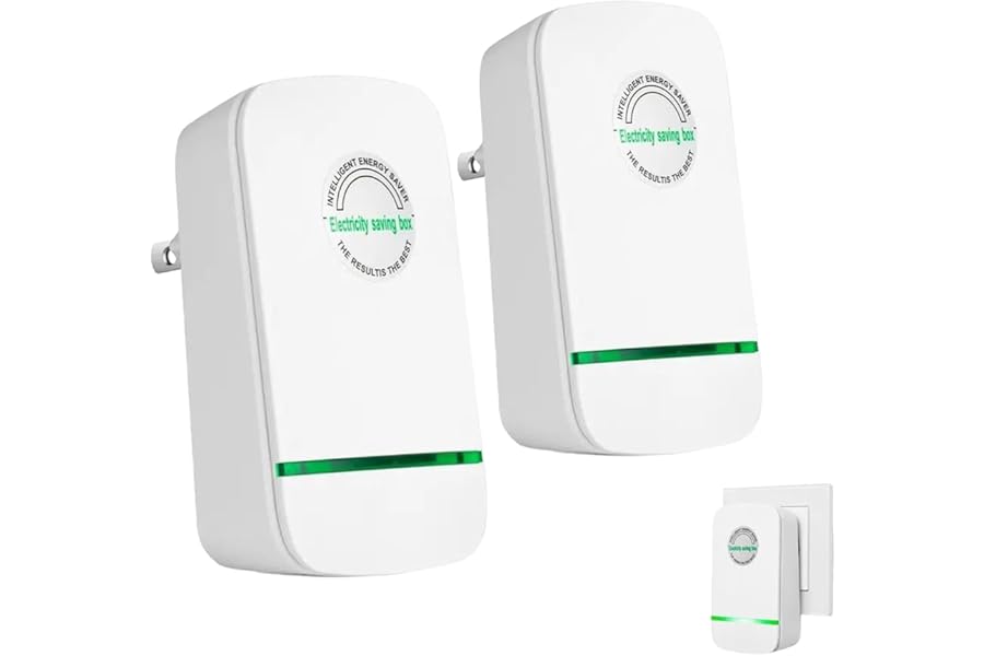 New Universal Energy-Saving Box, Reduce Electricity Bills, Plug-and-Play, Power Factor Corrector for Home and Office Use (2Pcs)