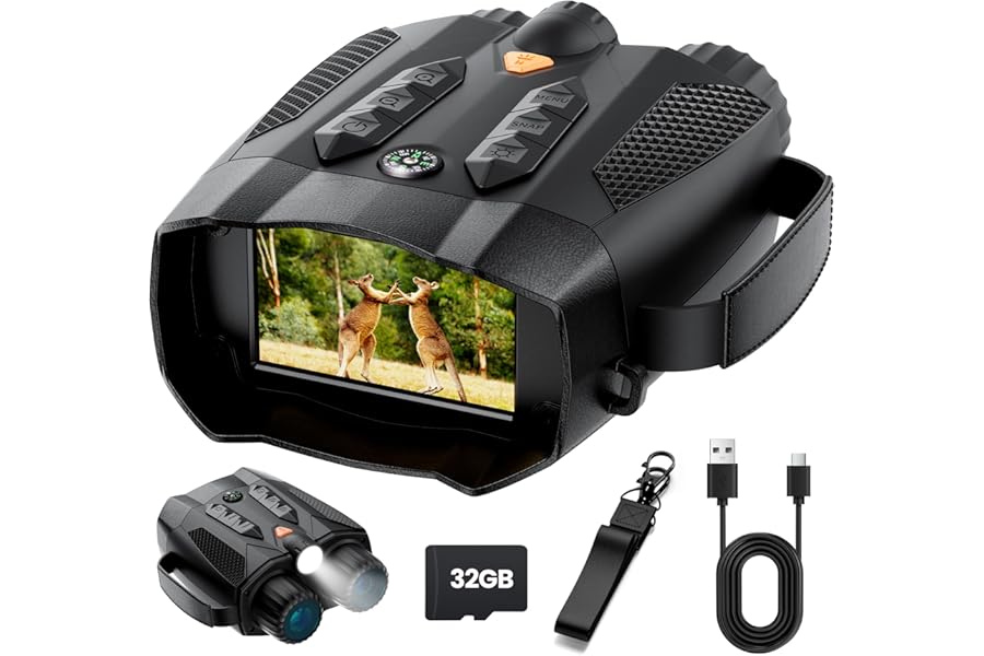 Night Vision Goggles for Adults 4k: Tactical Binoculars with Camera - Infrared Goggles for Hunter - Digital Electronics Gift - Hunting Gifts for Men/Dad/Husband - Cool Tech Gadgets for Camping/Boating