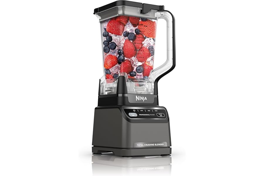 Ninja Professional Blender 2.0 | Smoothie Maker, Drink Mixer, Grinder, Ice Crusher | Total Crushing Technology, Auto-iQ Program, 1200W Power, XL 72-oz. Pitcher | Dark Grey | BR201AMZ