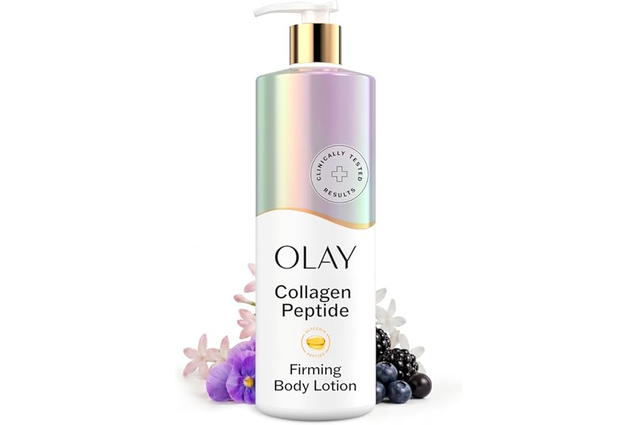 Olay Body Lotion for Women, Firming with Collagen Peptides Serum, Visibly Firmer Skin, 24hr Moisture & Hydration, Fast Absorbing Formula, Vitamin B3 Complex, For All Skin Types, 17 fl oz