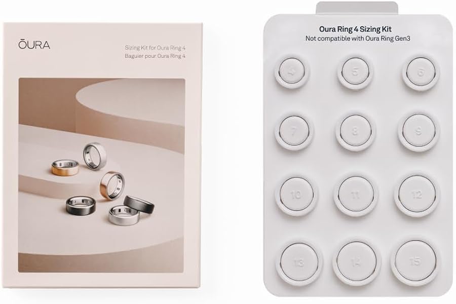 Oura Ring 4 Sizing Kit - Before You Buy the Unique Sizing, Not Standard US Sizes - Receive Credit for Purchase, Sizing Kit, Oura App