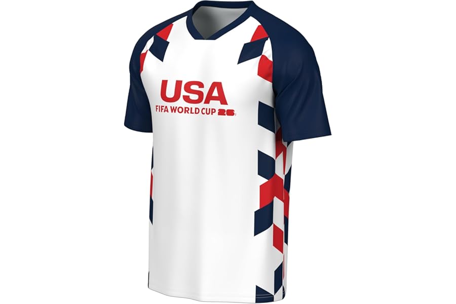 Outerstuff FIFA World Cup 2026 Mens Short Sleeve Sublimated Soccer Fashion Top