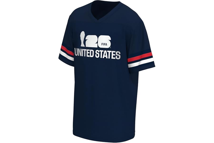 Outerstuff FIFA World Cup 2026 Mens Short Sleeve V-Neck Football Jersey