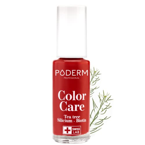 PODERM Vernis Antifongique Rouge Allure 8ML Tea Tree Swiss Made
