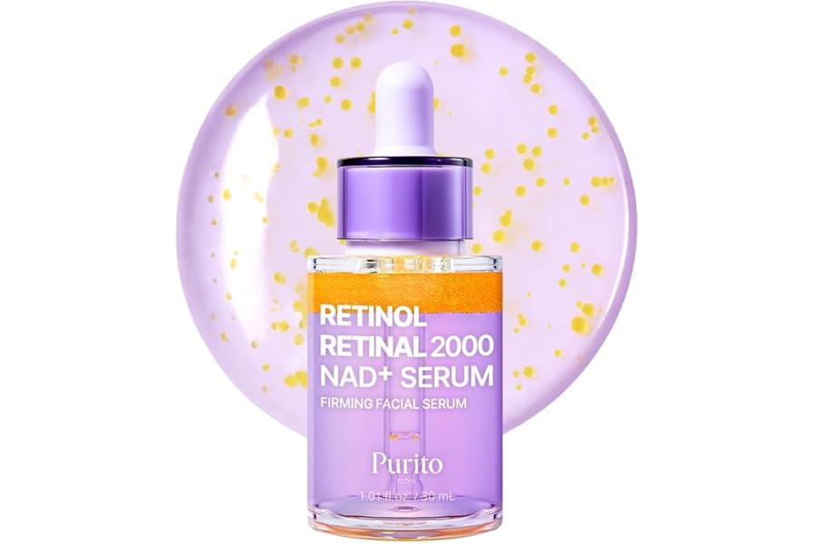 PURITO Retinol 0.1% + Retinal 0.1% Anti-Aging Facial Serum | for Wrinkles, Fine Lines & Firmer Skin | Dual Retinoids with NAD