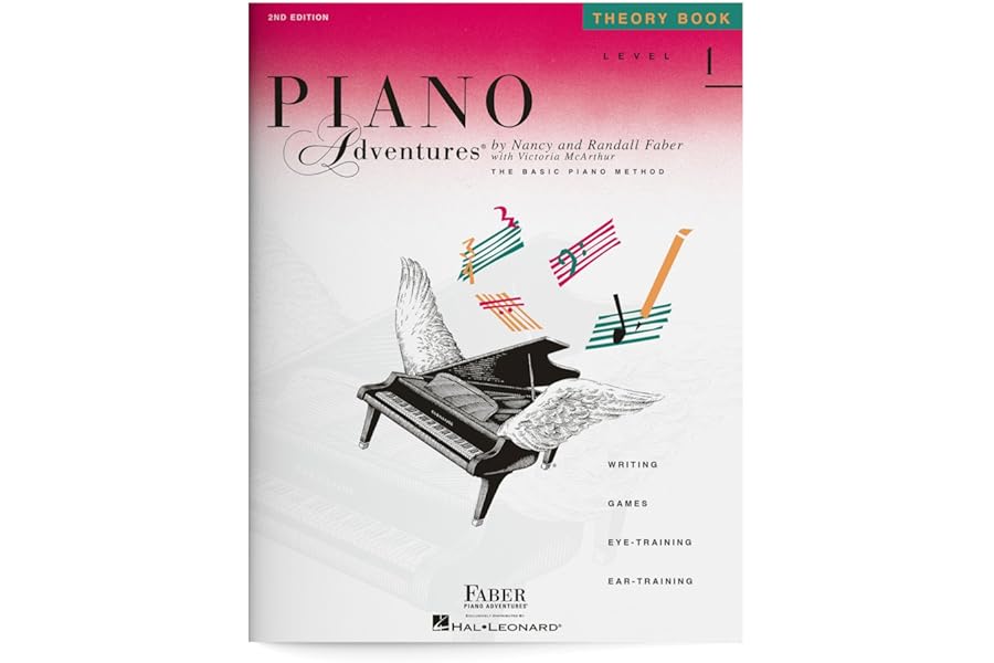 Piano Adventures: Theory Book - Level 1, 2nd Editon | Beginner Piano Theory Workbook | Music Note Reading and Ear Training for Early Learners | Faber Piano Book for Kids | Sheet Music Songbook