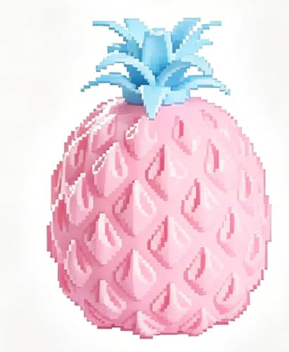 Pineapple Squishy Stress Toy for Adults, Slow Rebound Squeeze Fidget Toy, Anxiety Relief Decompression Sensory Toy, Cute Pineapple Shaped Stress Ball for Office, Home, Travel (Pink)