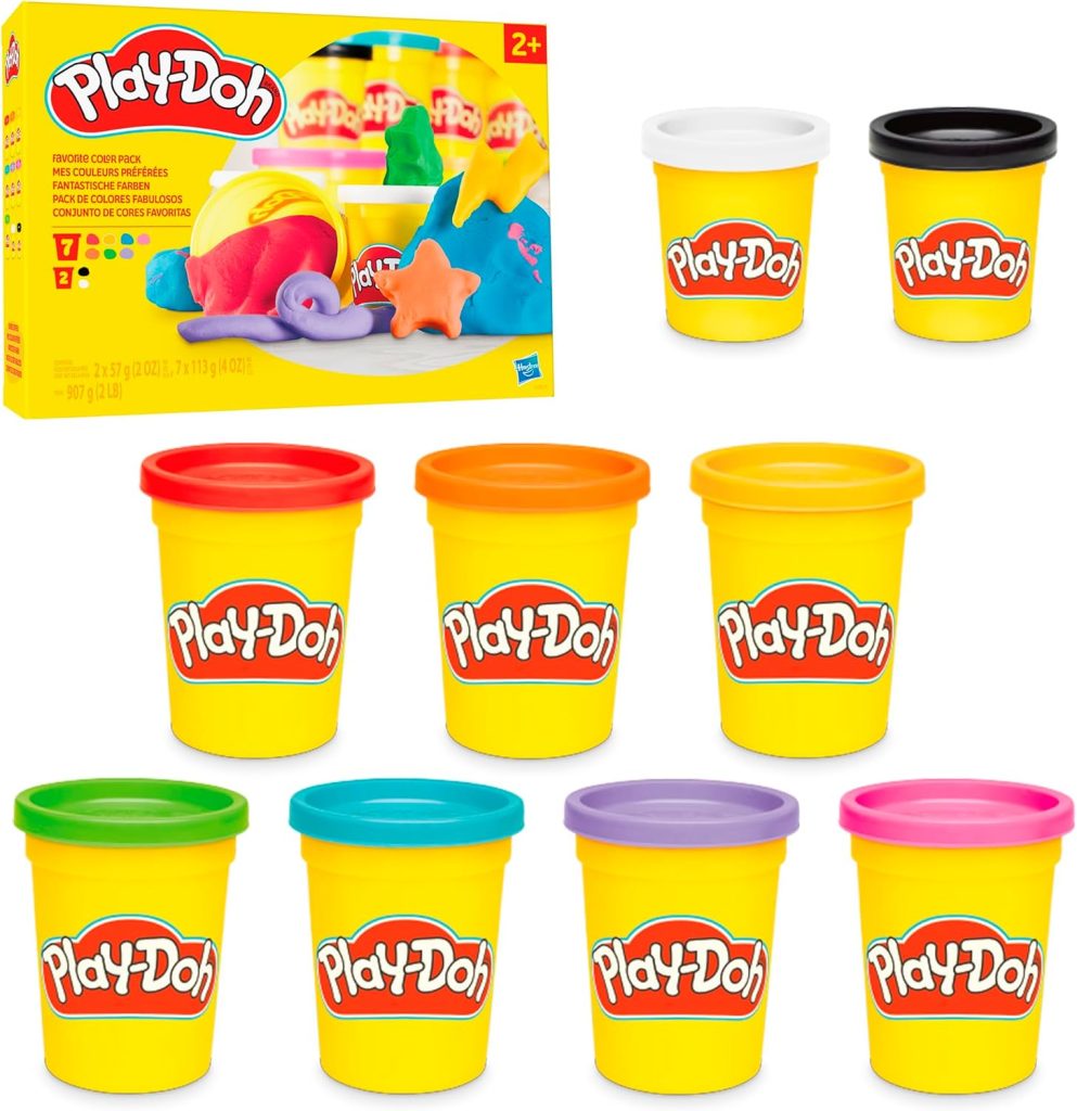 Play-Doh Mes Couleurs préférées Pack de 9 Pots de pâte à Modeler