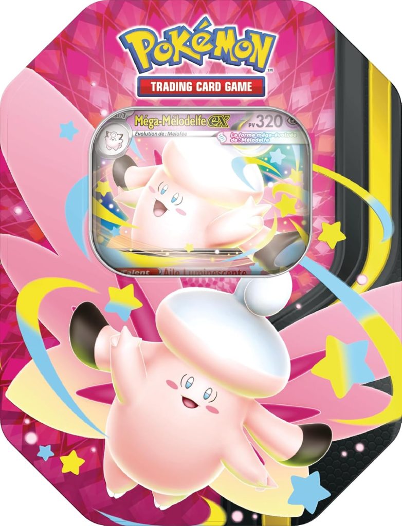 Pokémon : Méga Clair de Lune – Méga-Mélodelfe-ex (4 boosters et 1 Carte Promo Brillante)