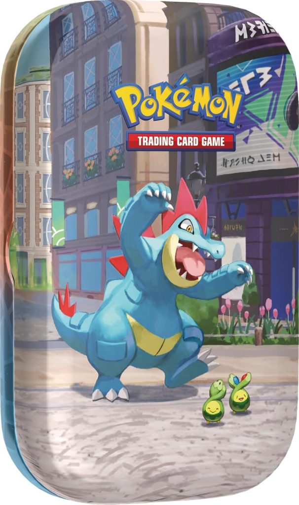 Pokémon : Mini-boîte Illumis – Aligatueur et Rozbouton (2 boosters, 1 Carte Artistique et 1 Page d’Autocollants)