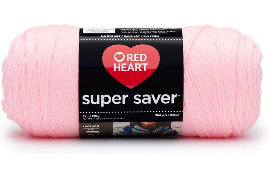 RED Heart Super Saver Yarn, Baby Pink