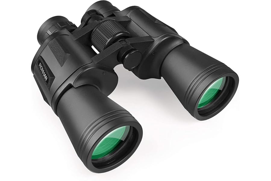 RONHAN Binoculars for Adults High Powered, Military HD Professional/Daily Waterproof 20x50 Binoculars for Bird Watching Travel Hunting Football Games Stargazing with Carrying Case & Strap