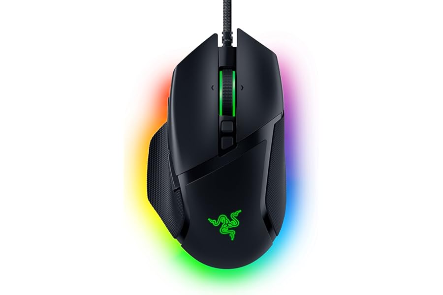Razer Basilisk V3 Customizable Ergonomic Gaming Mouse: Fastest Gaming Mouse Switch - Chroma RGB Lighting - 26K DPI Optical Sensor - 11 Programmable Buttons - HyperScroll Tilt Wheel - Classic Black
