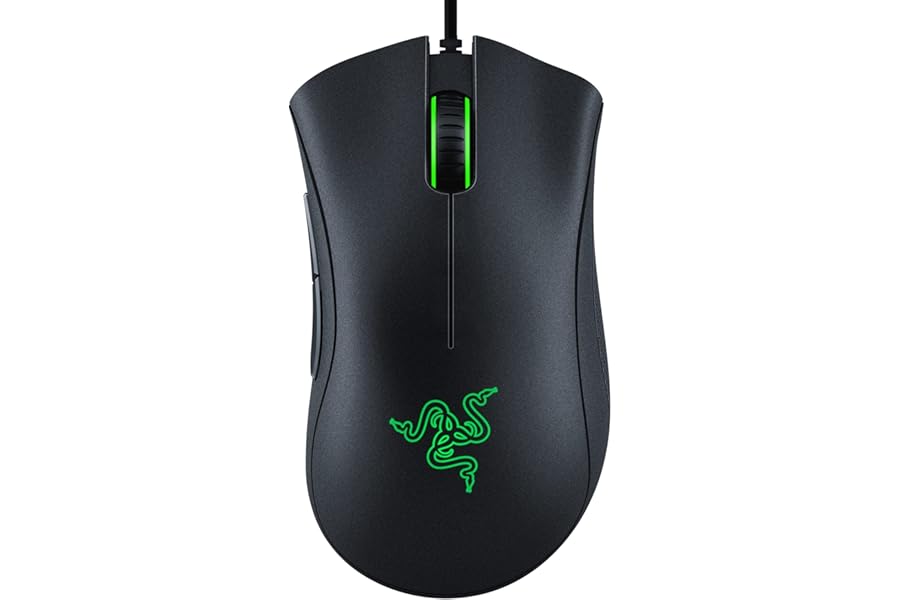 Razer DeathAdder Essential Gaming Mouse: 6400 DPI Optical Sensor - 5 Programmable Buttons - Mechanical Switches - Rubber Side Grips - Classic Black