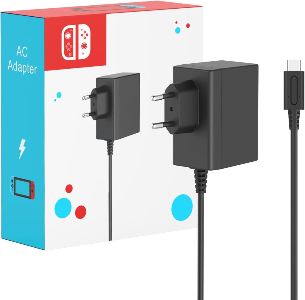 SATURNDOCK Chargeur 45W Switch Console avec Câble 1.5m