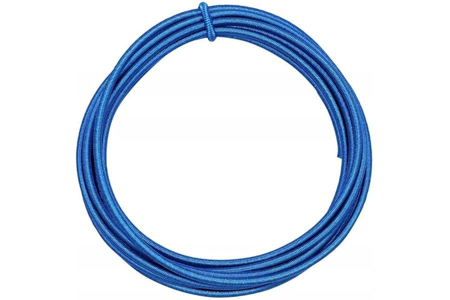 SGT KNOTS Marine Grade Bungee Cord - 100% Elastic Cord, Dacron Polyester Bungee Shock Cord for DIY, Tie Downs, Commercial Uses 1/8" x 10ft, RoyalBlue