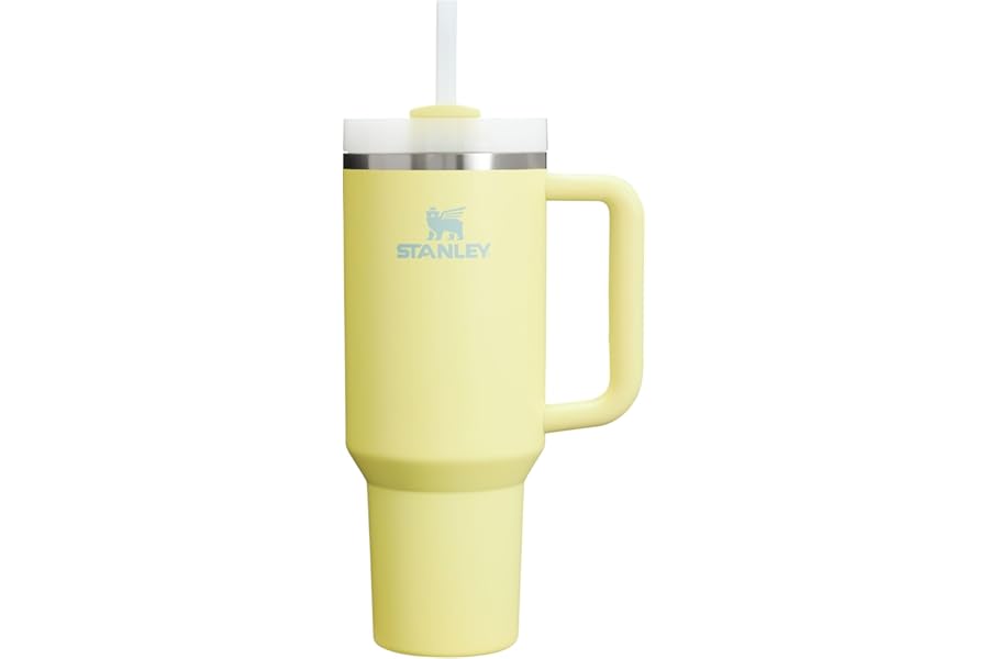 STANLEY Quencher H2.0 Tumbler with Handle and Straw 40 oz | Flowstate 3-Position Lid | Cup Holder Compatible for Travel | Insulated Stainless Steel Cup | BPA-Free | Pomelo
