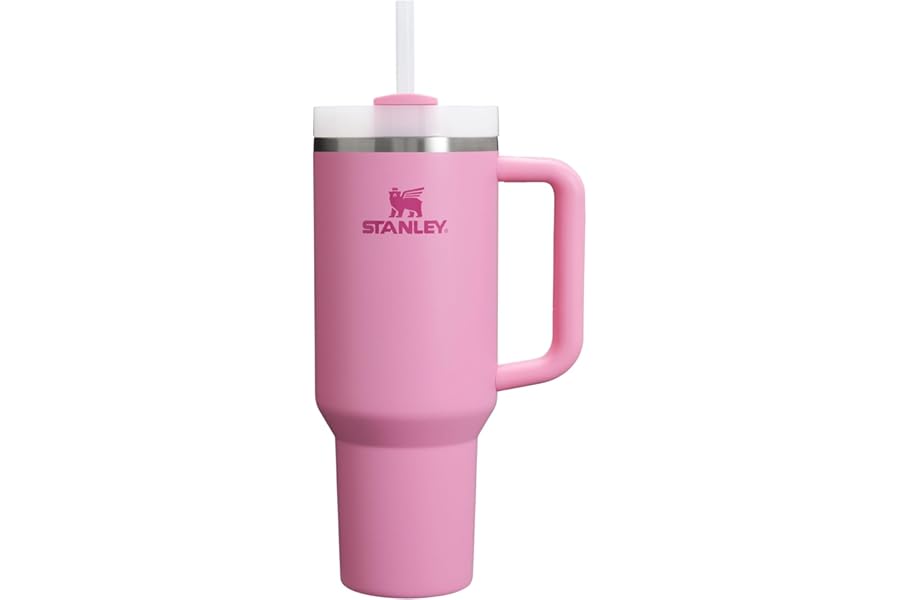STANLEY Quencher H2.0 Tumbler with Handle and Straw 40 oz | Flowstate 3-Position Lid | Cup Holder Compatible for Travel | Insulated Stainless Steel Cup | BPA-Free | Peony