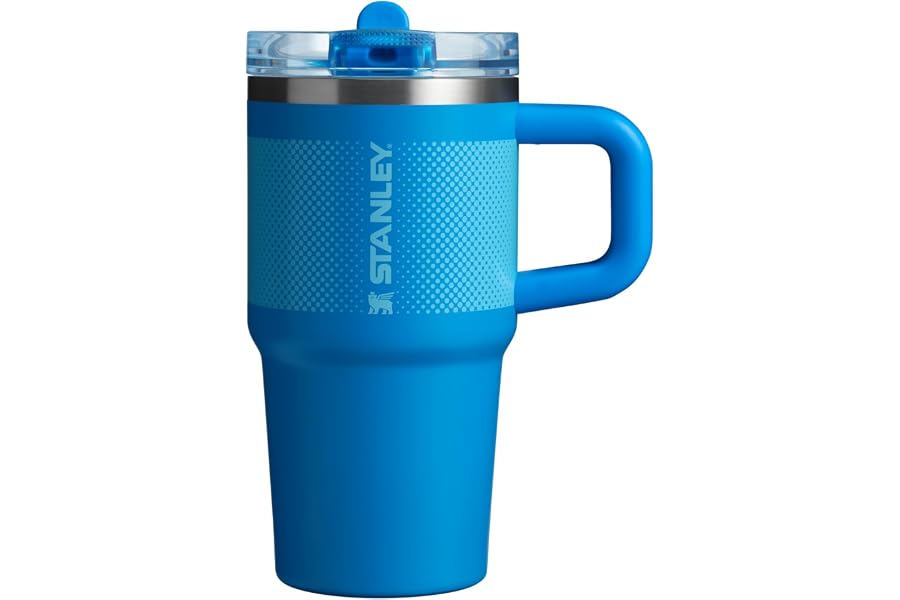 STANLEY Quencher ProTour Flip Straw Tumbler with Leakproof Lid 20 oz | Built-In Straw and Handle | Cup Holder Compatible for Travel | Insulated Stainless Steel Cup | BPA-Free | Azure Fade