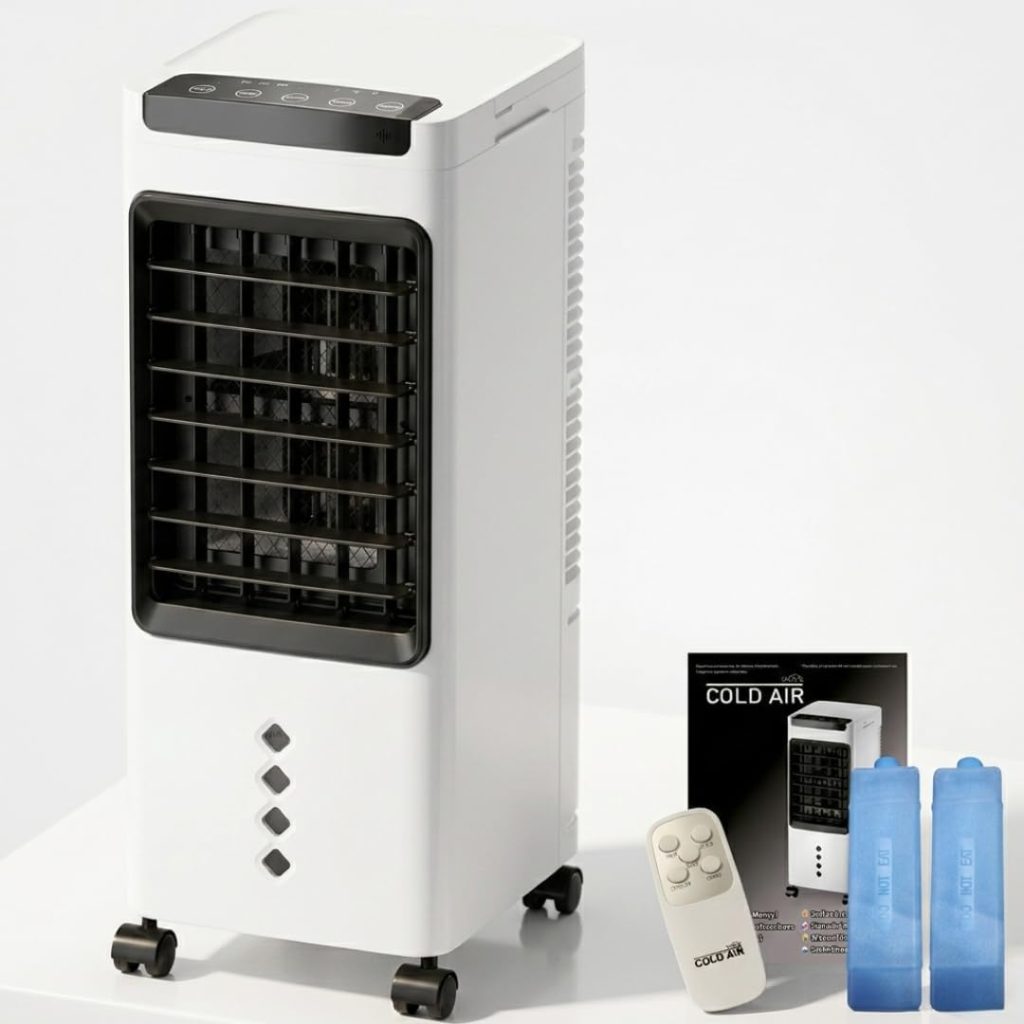 STARLYF Cold Air -Rafraîchisseur d’Air Portable – Climatiseur Évaporatif avec Réservoir d’Eau – Air Frais sans Installation – Faible Consommation, Compact et Silencieux pour Maison et Bureau