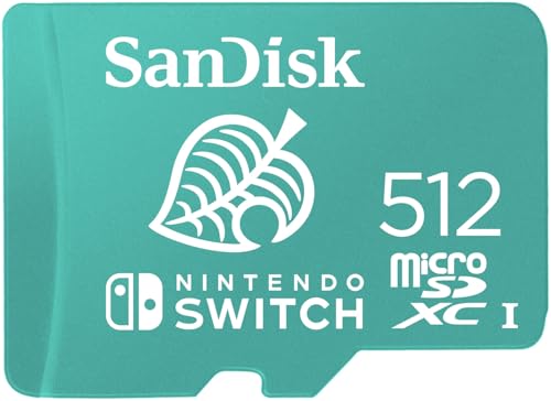 SanDisk MicroSDXC-Kaart Voor Nintendo Switch 512 GB (V30, U3, C10, A1, Leessnelheden Tot 100 MB/s, Van Meerdere Games)