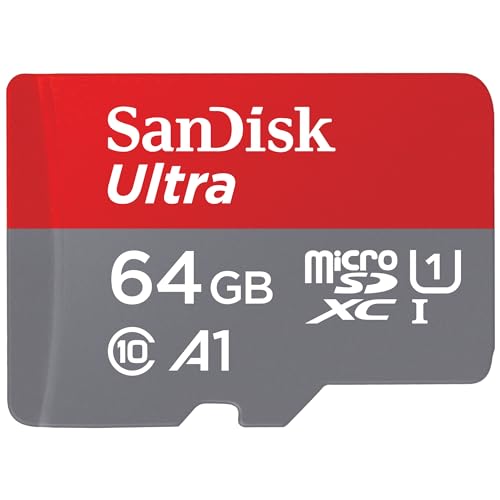 SanDisk Ultra Android MicroSDXC UHS-I-Kaart 64 GB + SD-Adapter (Voor Smartphones En Tablets, A1, Class 10, U1, Full HD Video's, Tot 140 MB/s Leessnelheid)