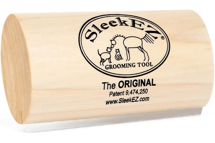 SleekEZ Dog Brush for Shedding | Patented Deshedding Dog Brush | Pet Hair Remover for Short, Medium & Long Coats | Made in USA | 5 Inch