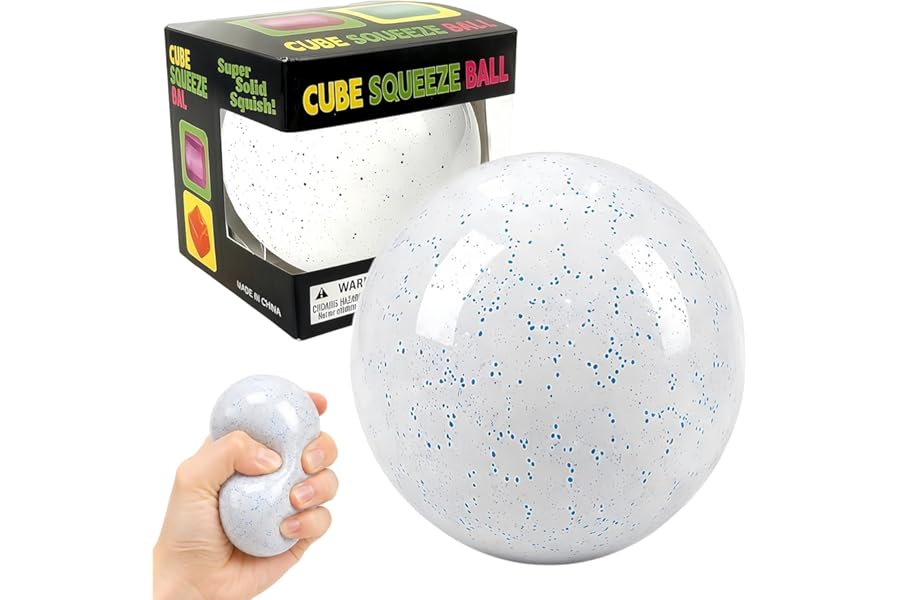 Snowball Stress Ball,Stretchy Fidget Toys for Anxiety Relief Squishy Toys,Realistic Snowball Squeeze Toy for Adults Stress Relief (Snowball 01)