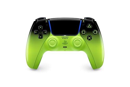 Sony, Manette PlayStation 5 Officielle DualSense, Sans Fil, Retour Haptique & Gâchettes Adaptatives, Micro Intégré, Batterie Rechargeable, Compatible PS5/PC, Collection HYPERPOP, Couleur : Remix Green