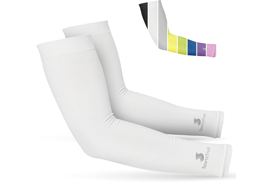 SportsTrail Cooling Arm Sleeves for Men & Women – Breathable, UV Sun Protection, Sports Arm Sleeves for Women, Men & Youth