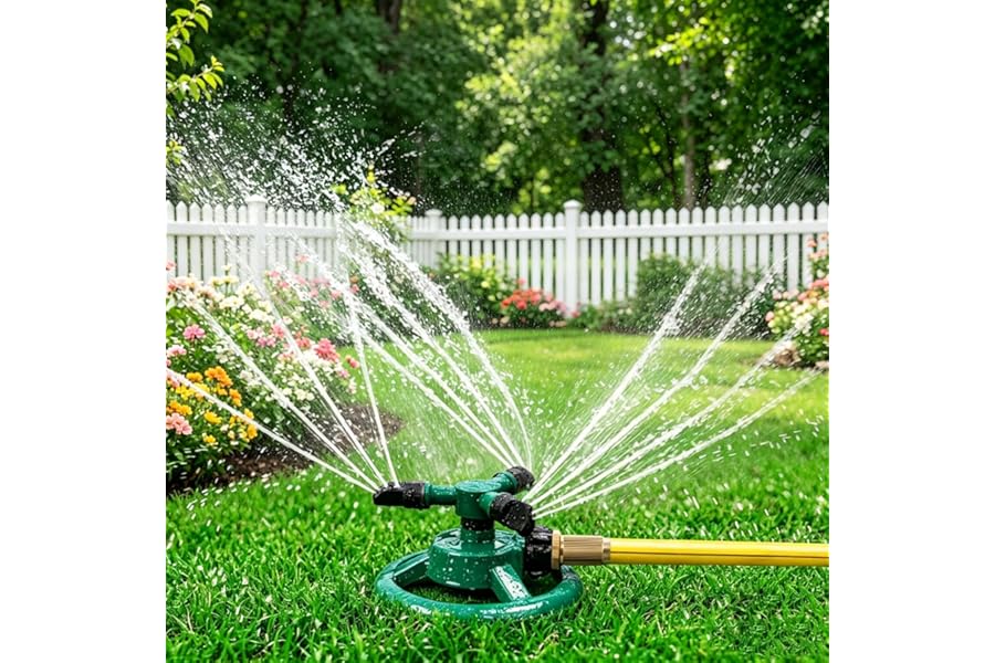 Sprinklers for Yard, Rotating Lawn and Garden Sprinkler for Large Area Coverage, Yard Sprinklers for Kids and Pets Playing