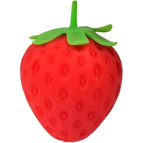Strawberry Squishy, Strawberry Squishy Sensory Fidget Giant Jumbo Big Slow Rising Stress Ball Squeeze Toy Fruit Realistic for Relief, Adults Kids Gifts Party Favor (1pcs)