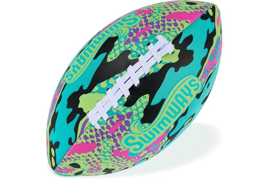 Swimways Hydro Waterproof Football, Outdoor Games for Adults and Kids, Swimming Pool Accessories and Pool Party Games,9.25 Inches, Green