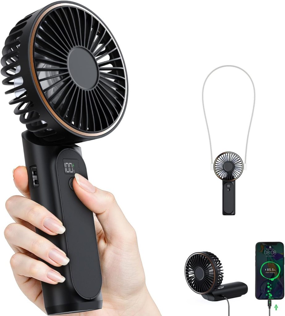 TUNISE Ventilateur Portable à Main Mini Pliable 180°