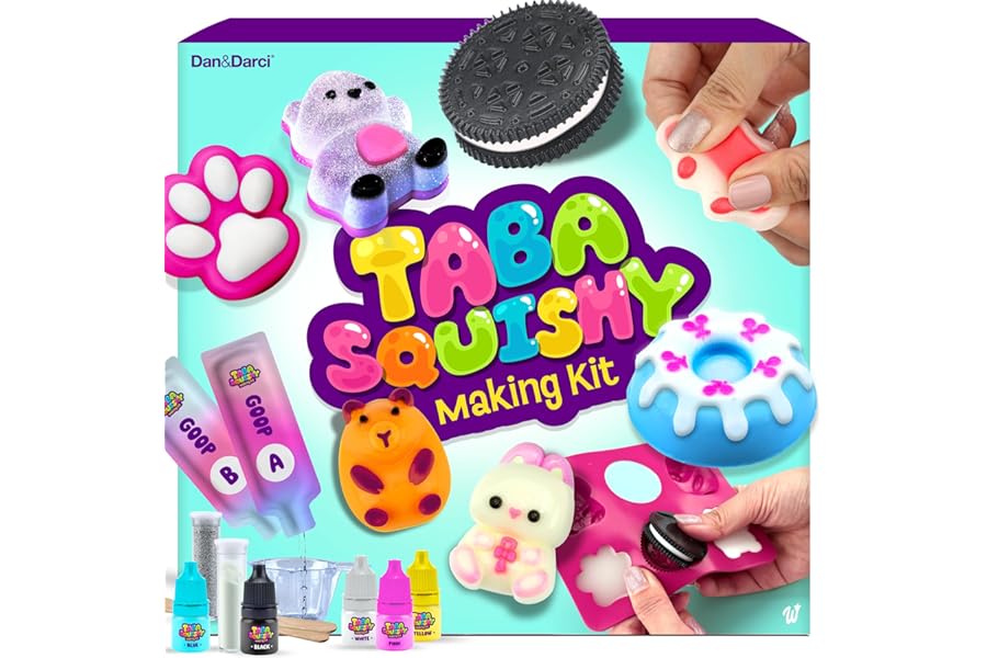Taba Squishy Making Kit for Kids - Gifts for Girls - Kids Crafts - 6 7 8 9 10 11 12 Year Old Girl Birthday Gift - Squishies Craft Kits - Arts and Crafts for Kid for 8-12 - Toys for Girls Ages 5-7