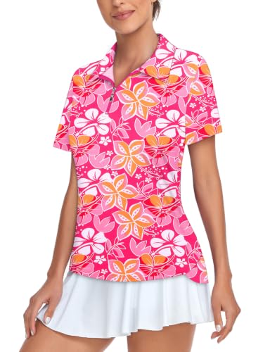Tanst Sky Women's Golf Polo Shirts Short Sleeve Moisture Wicking Tennis Shirt Athletic Workout Tops Quick Dry